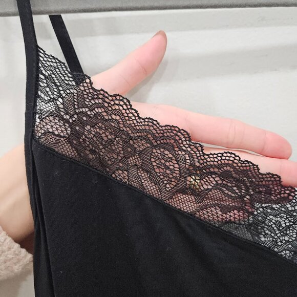 Modcloth Black Lace Trim Tank Top Camisole Plus Floral Lingerie New Tag Size 4X - Picture 4 of 8